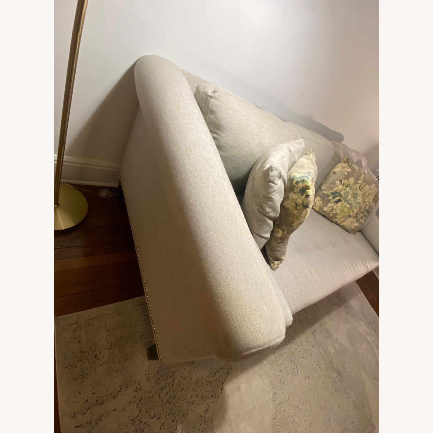 Raymour & Flanigan Light Gray Sofa - image-12