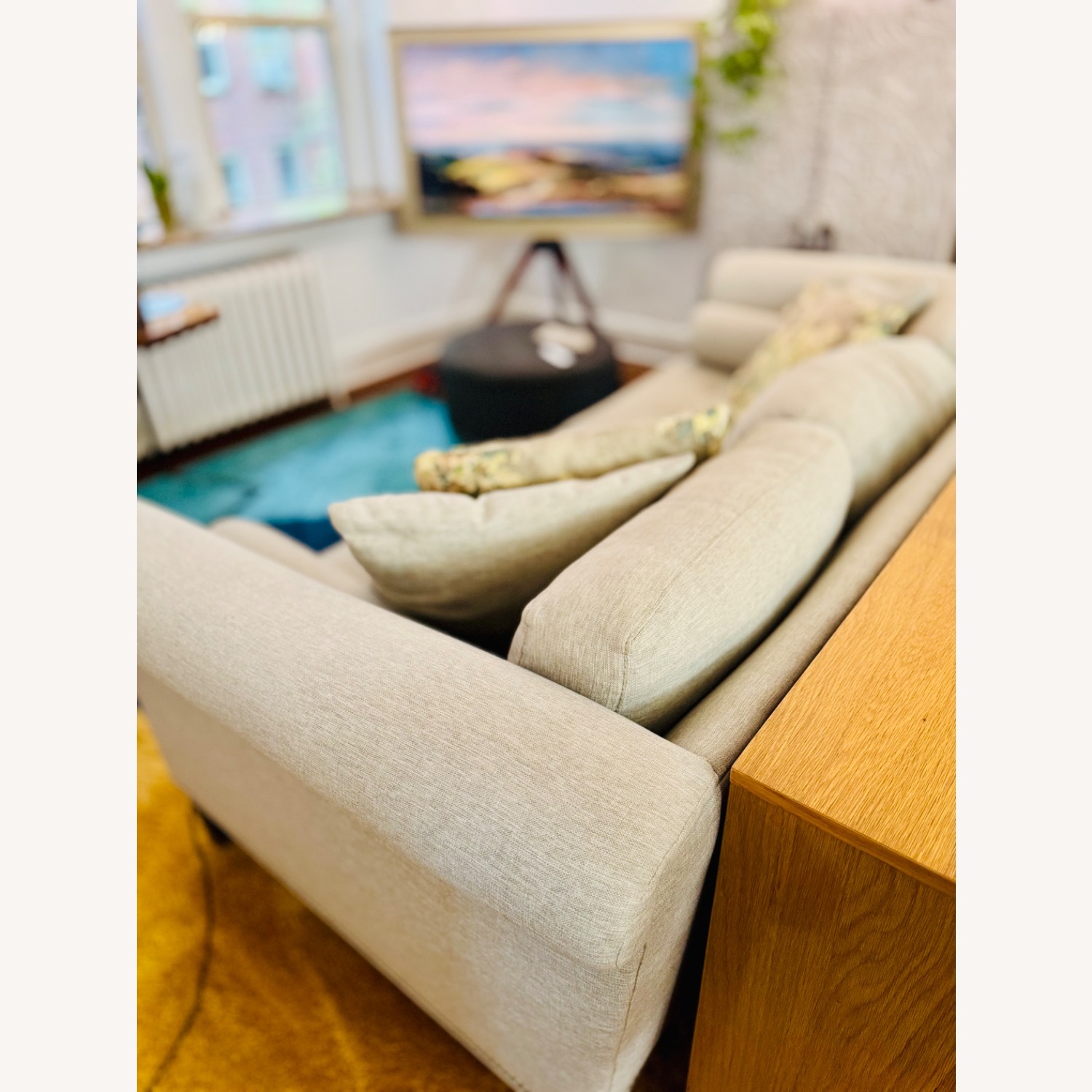 Raymour & Flanigan Light Gray Sofa - image-21
