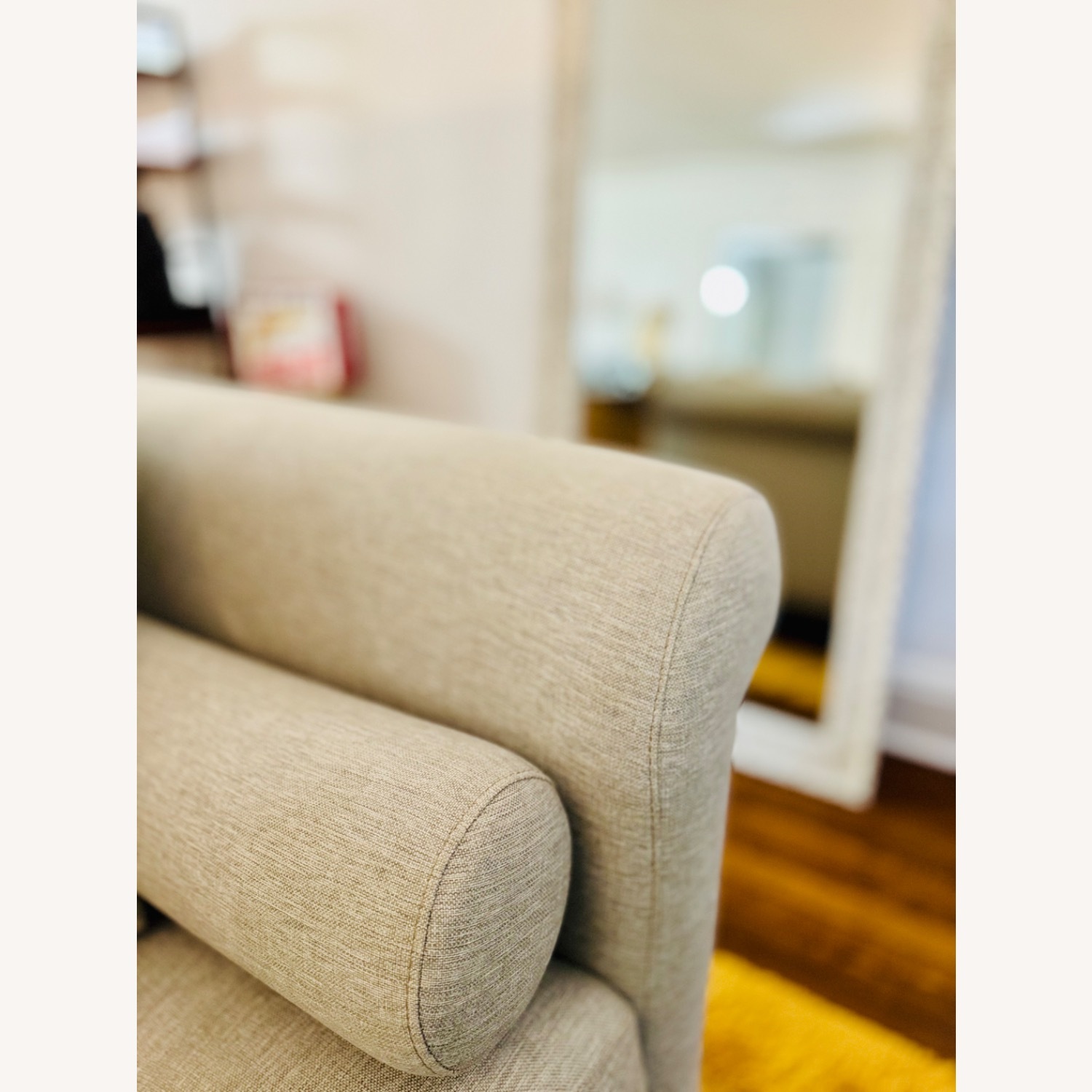 Raymour & Flanigan Light Gray Sofa - image-6