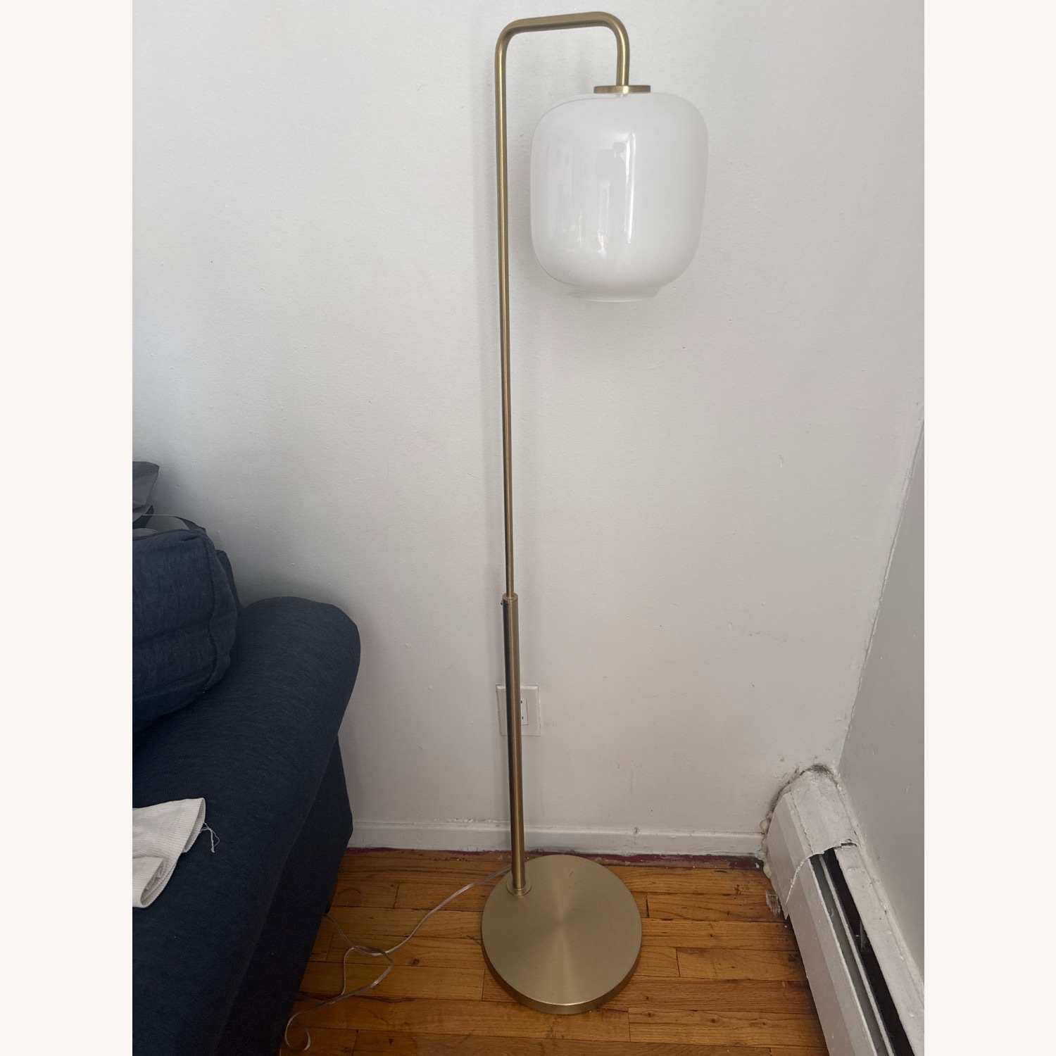 West Elm Brass Floor Lamp - image-2