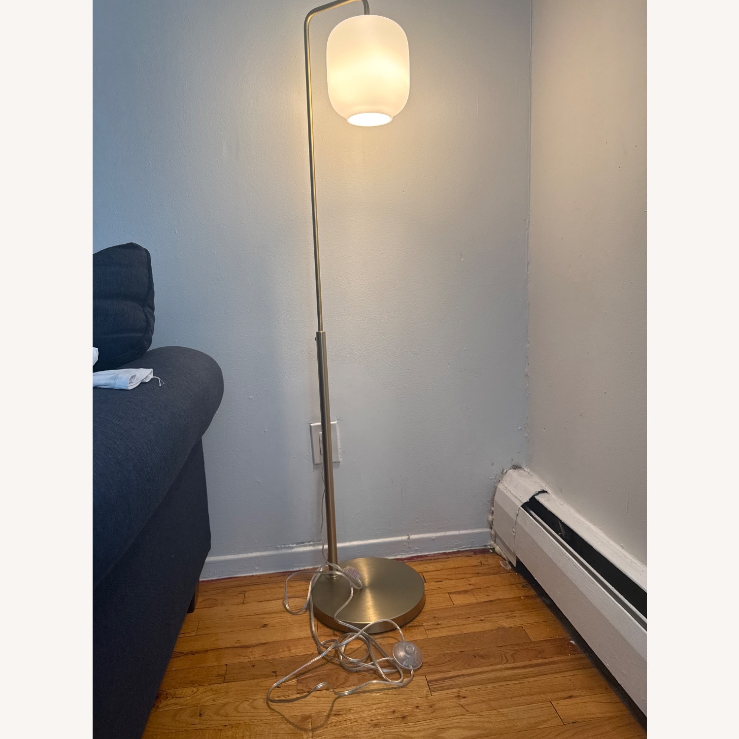 West Elm Brass Floor Lamp - image-3