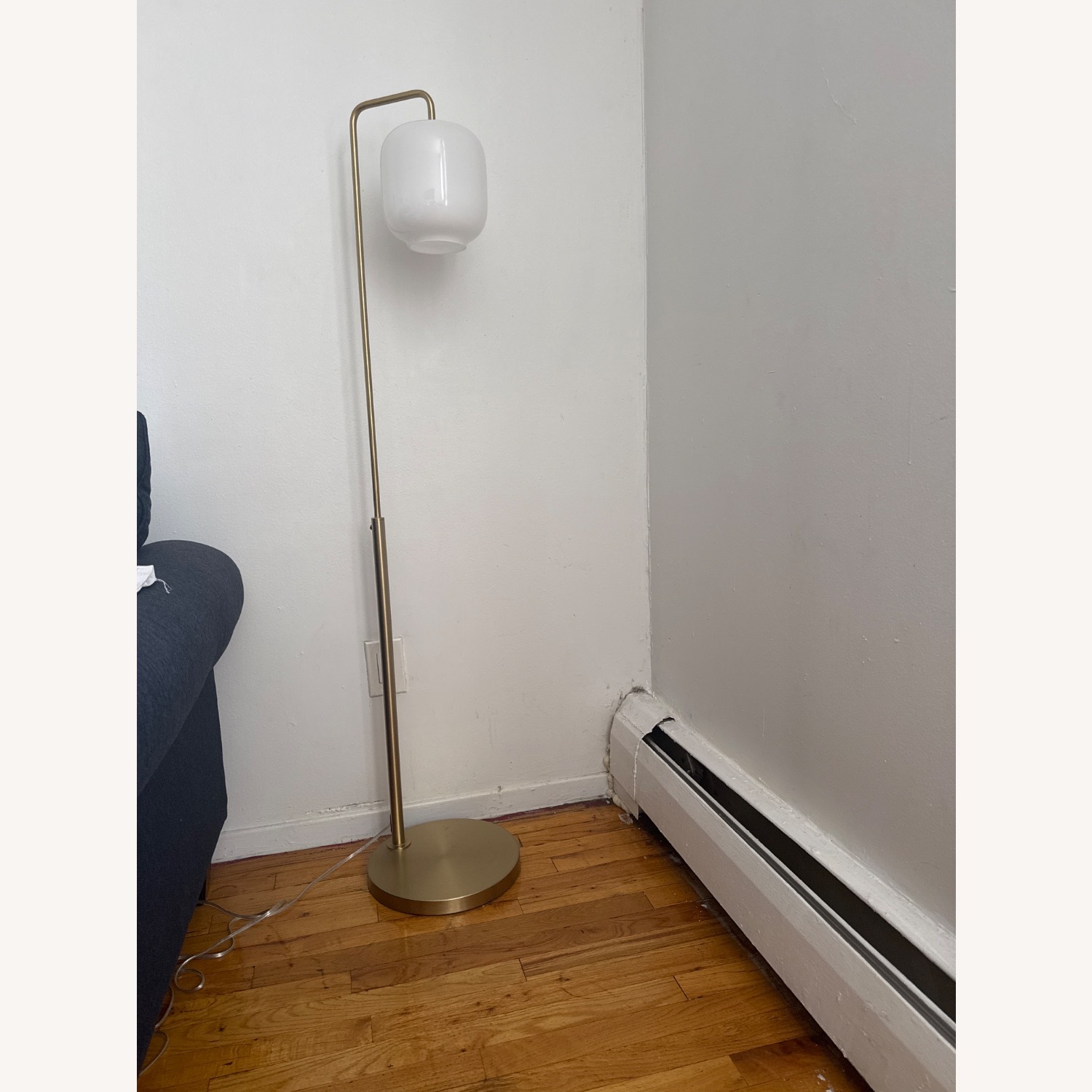 West Elm Brass Floor Lamp - image-1