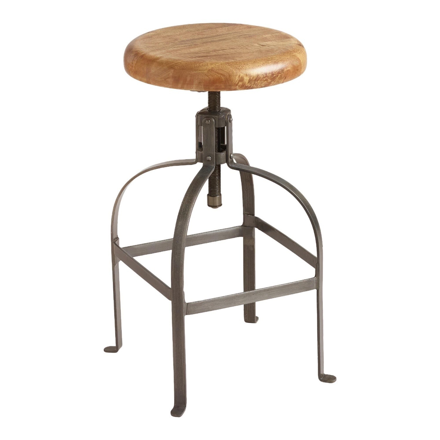 Solid Wood Industrial Style Stool - image-4