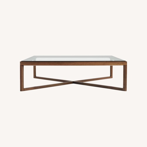 Used Knoll Krusin Glass Coffee Table  for sale on AptDeco