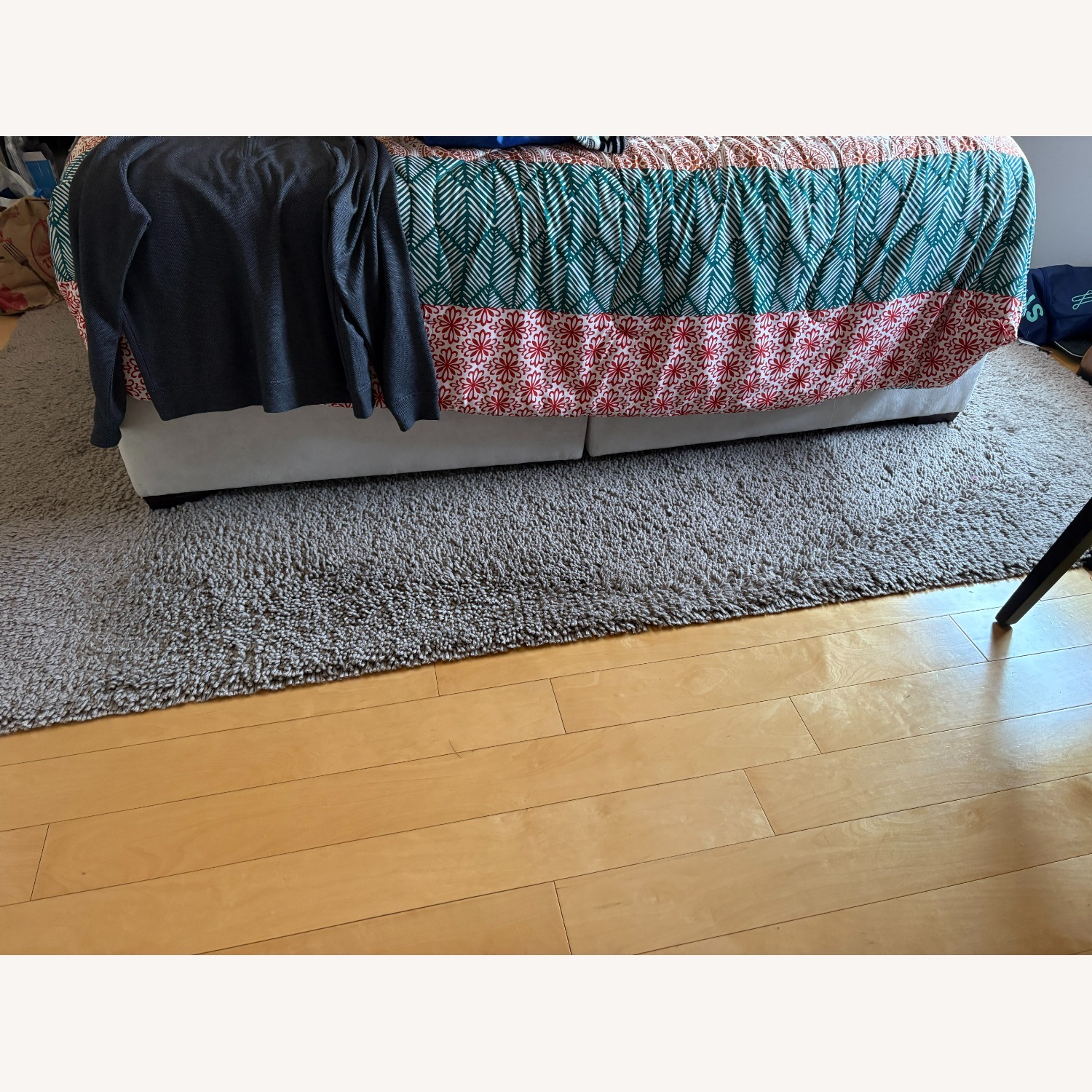 Room & Board Grey High Shag Wool Area Rug - image-2