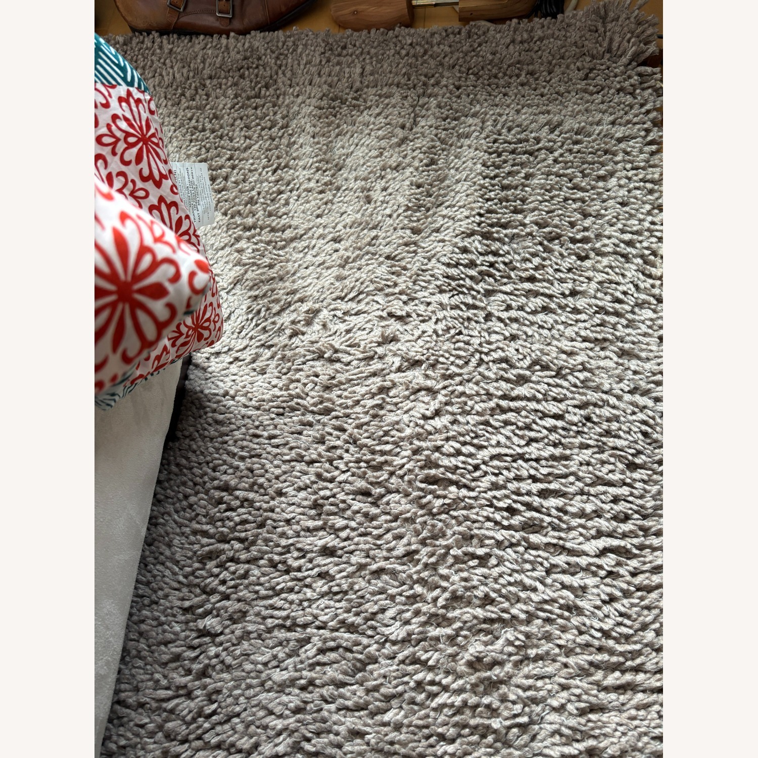 Room & Board Grey High Shag Wool Area Rug - image-3