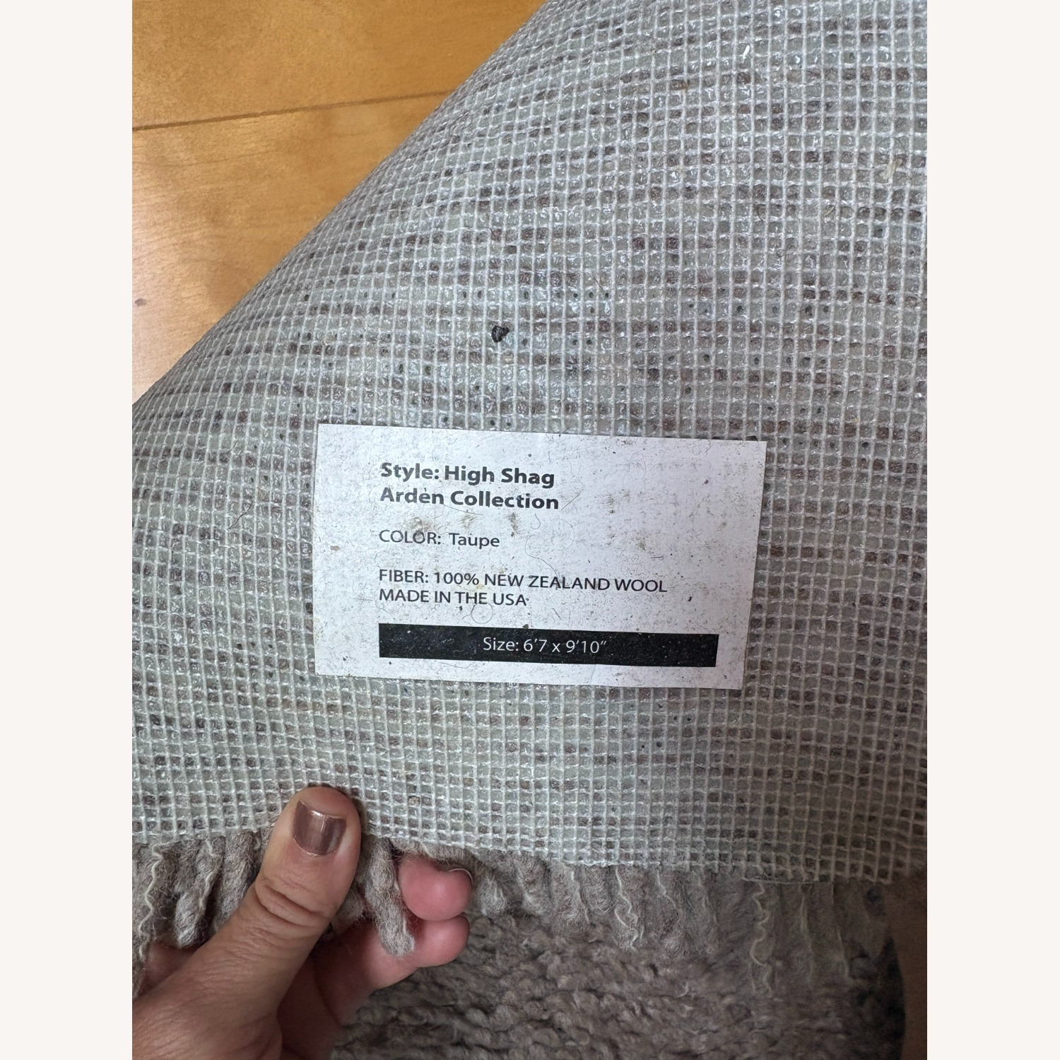 Room & Board Grey High Shag Wool Area Rug - image-4