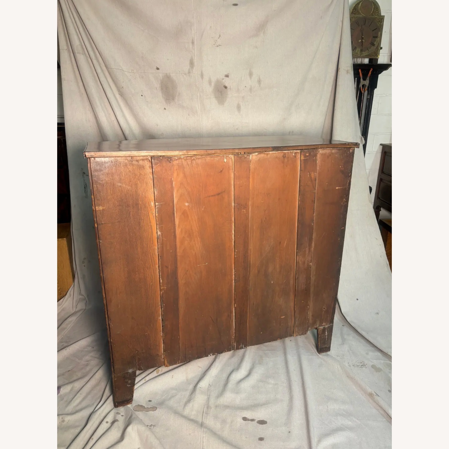 Georgian Bow Chested Chest of Drawers - image-5