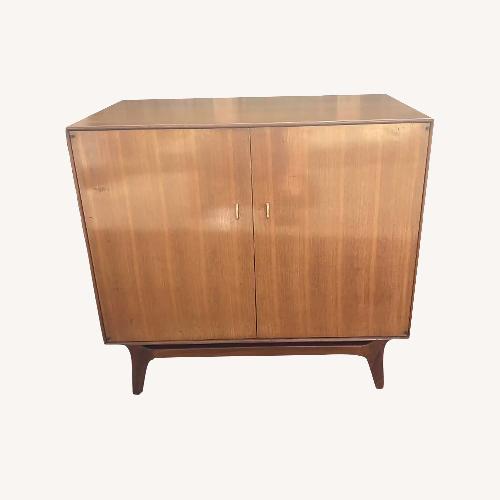 Used 1950s Mid Century Rway Walnut and Brass Dresser for sale on AptDeco