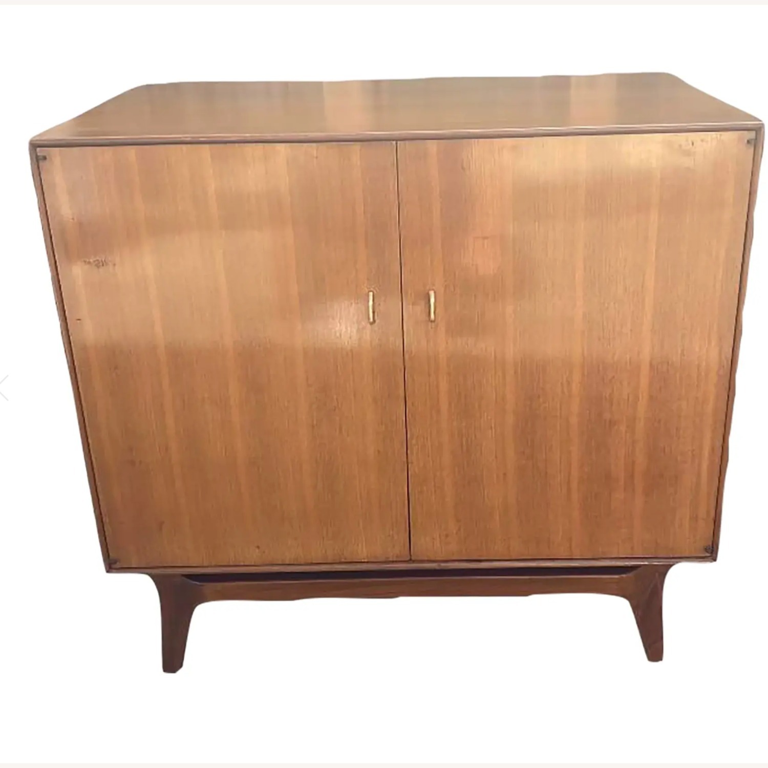 1950s Mid Century Rway Walnut and Brass Dresser - image-7