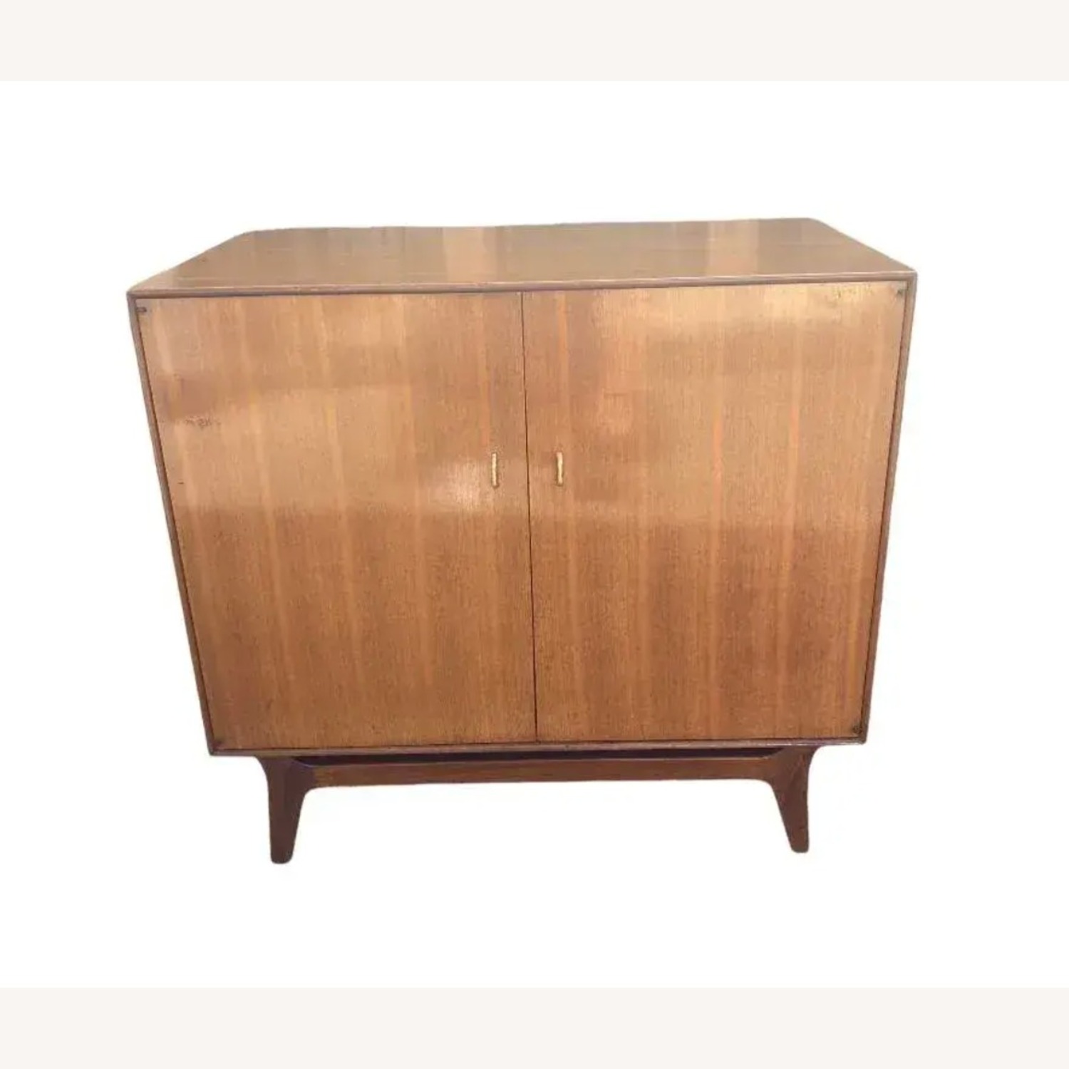 1950s Mid Century Rway Walnut and Brass Dresser - image-6