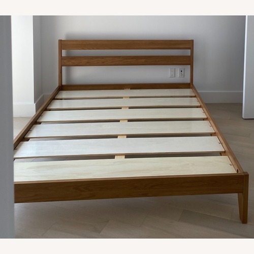 Used Tuft & Needle Solid Oak Wood Queen Bedframe for sale on AptDeco
