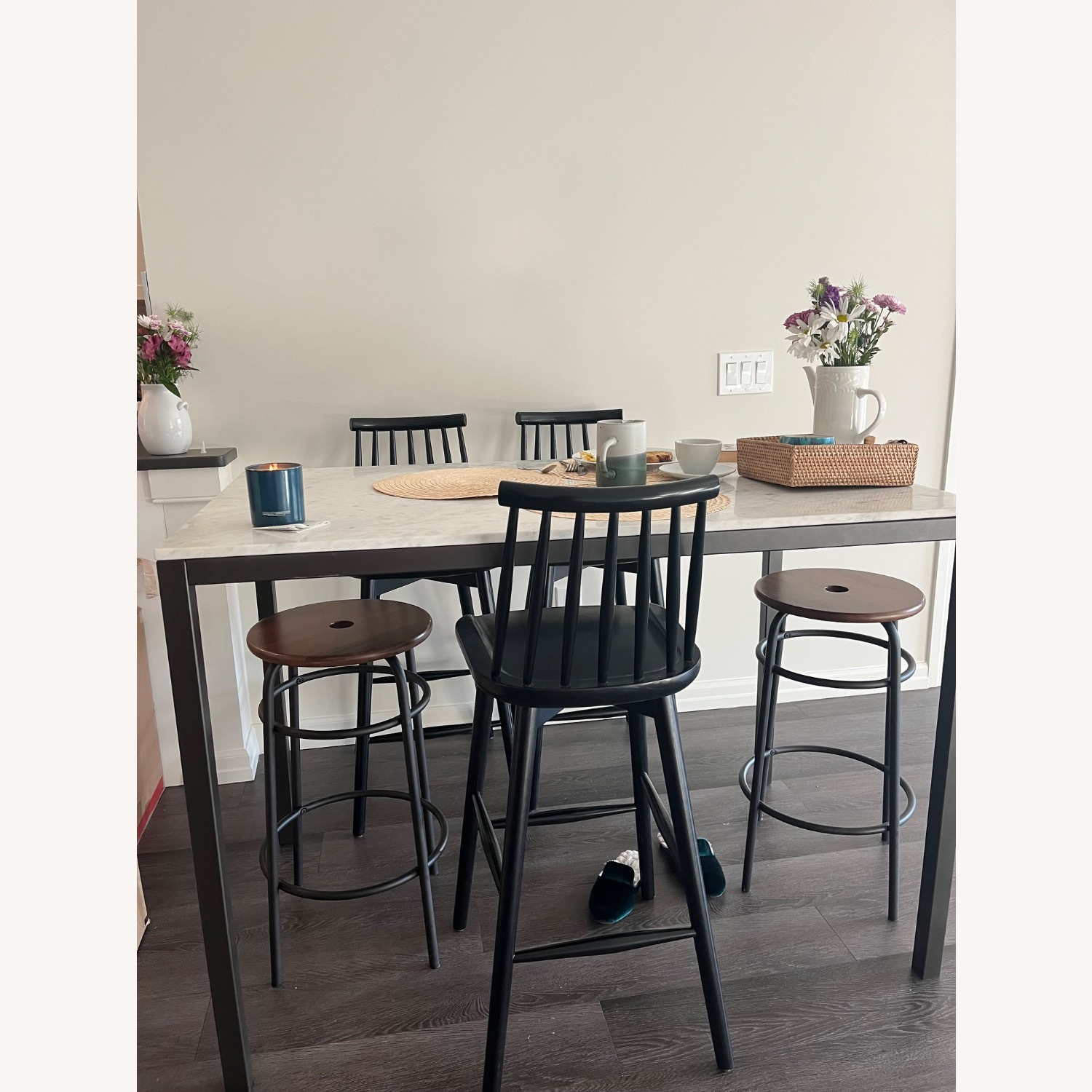 West Elm Marble Counter Height - image-1