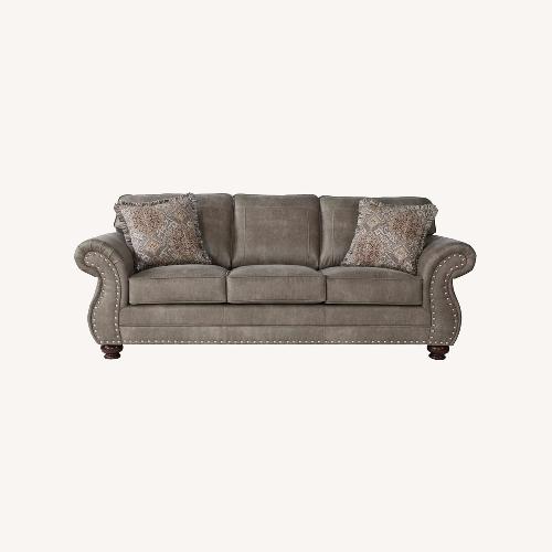 Used Ashley Furniture Charcoal Grey Recliner Sofa for sale on AptDeco
