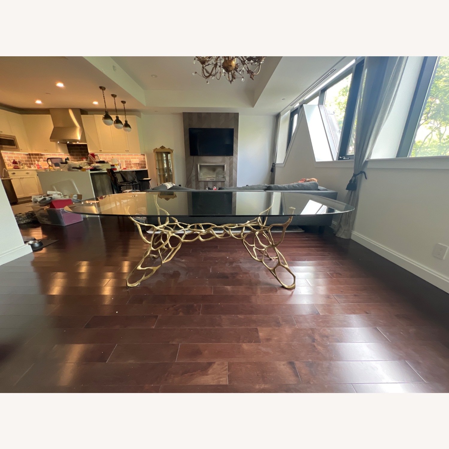 Organic Modernism Bronze Dining Table - image-2