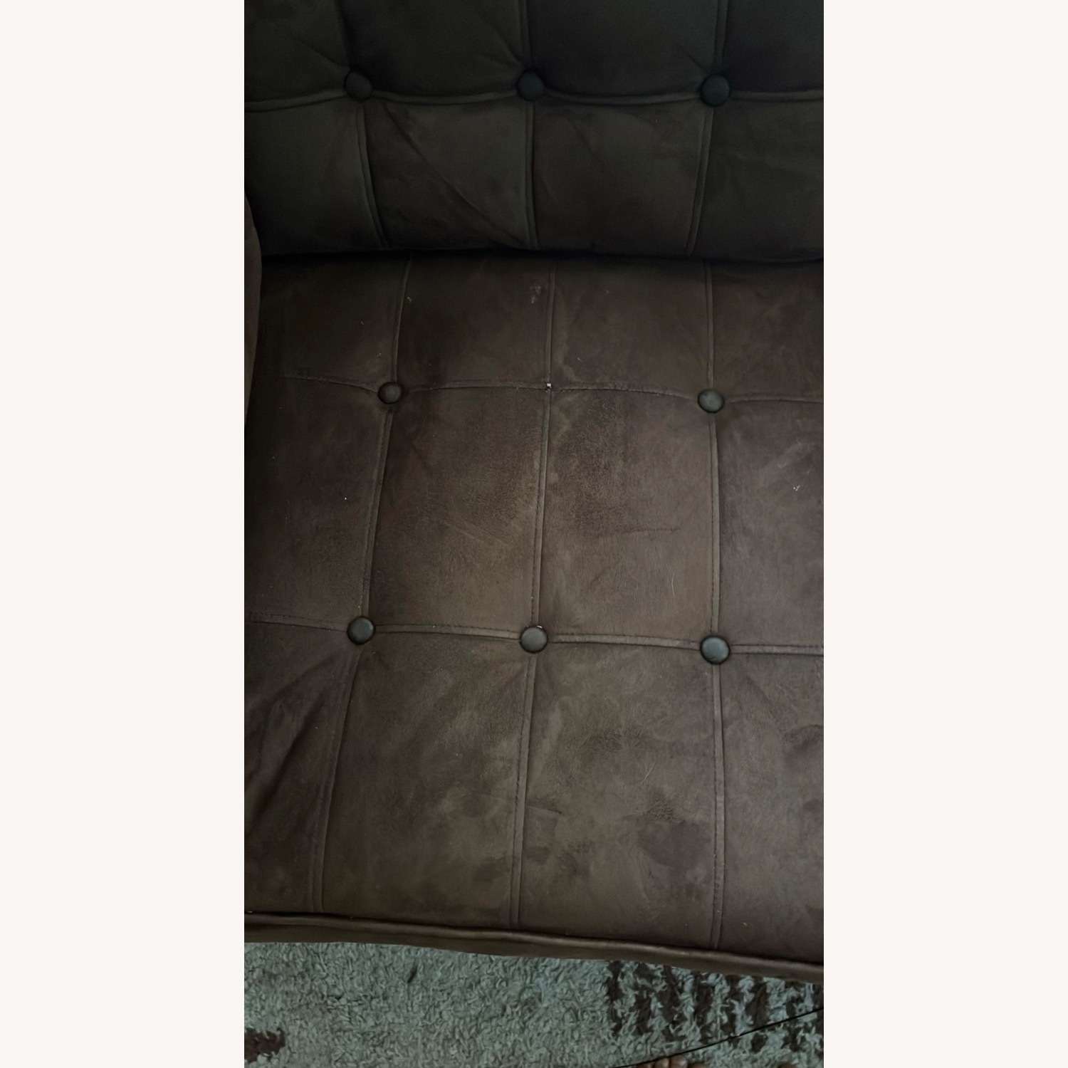 Vintage Suede Dark Brown Sofa - image-4