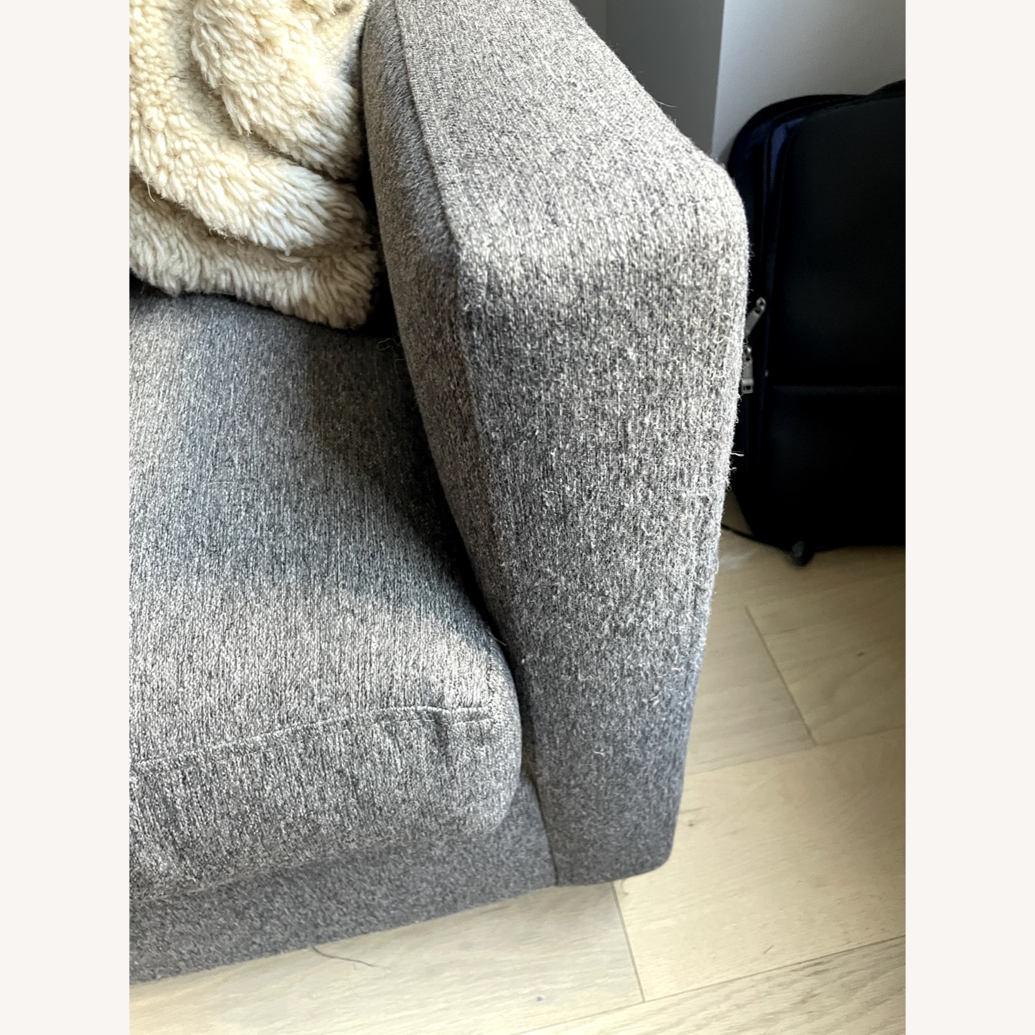 Room & Board Gray 91" Linger Sofa W Chaise - image-4