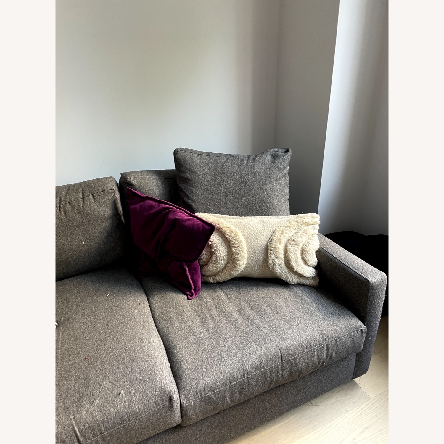 Room & Board Gray 91" Linger Sofa W Chaise - image-3