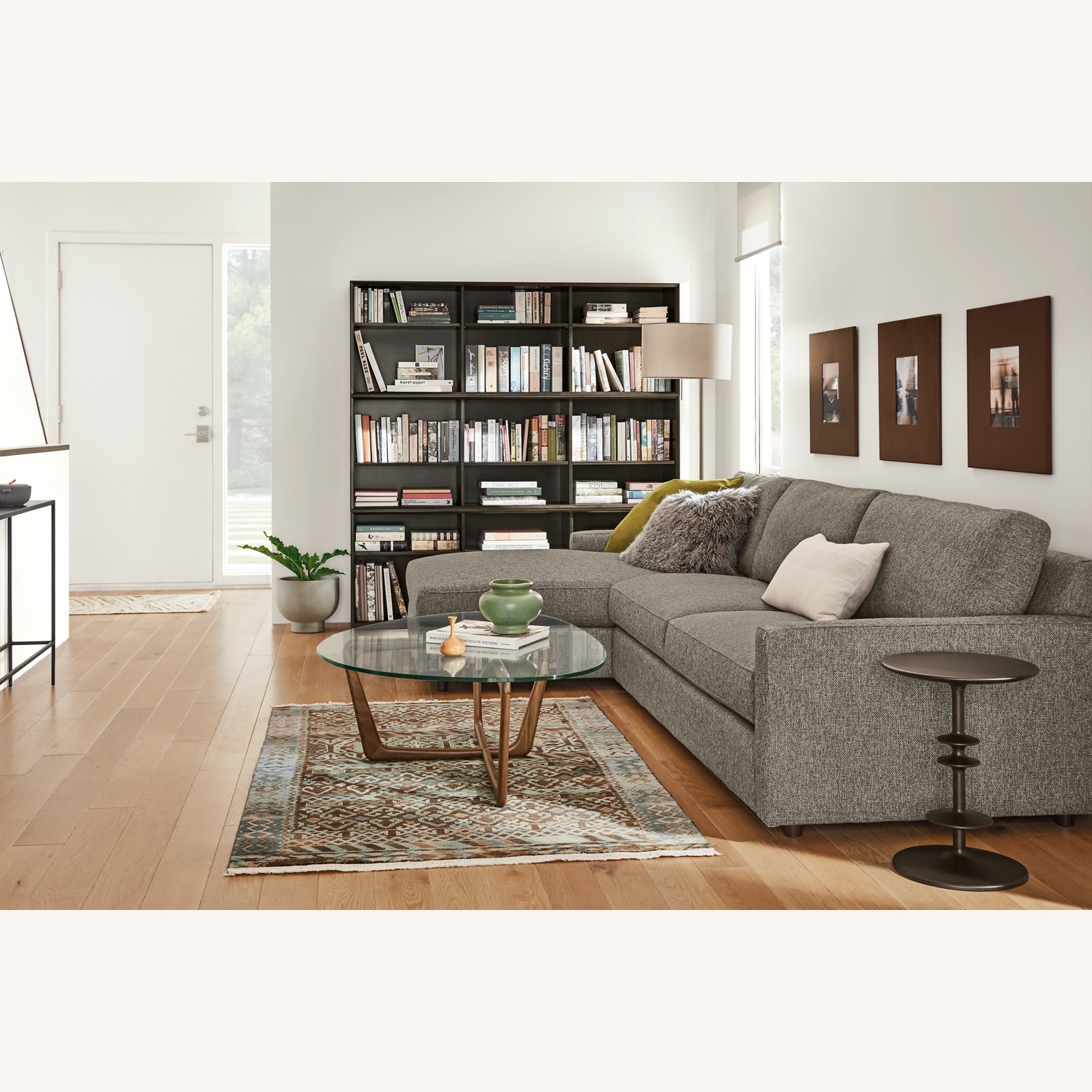 Room & Board Gray 91" Linger Sofa W Chaise - image-6