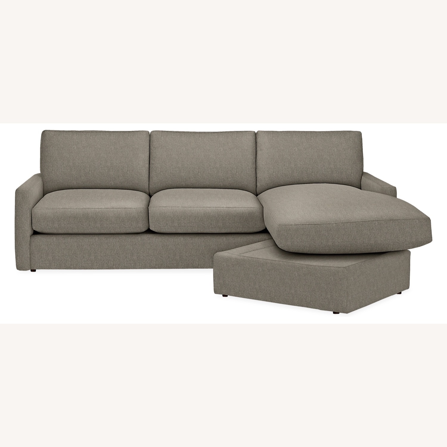 Room & Board Gray 91" Linger Sofa W Chaise - image-8