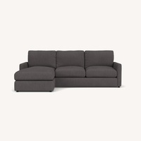 Room & Board Gray 91" Linger Sofa W Chaise