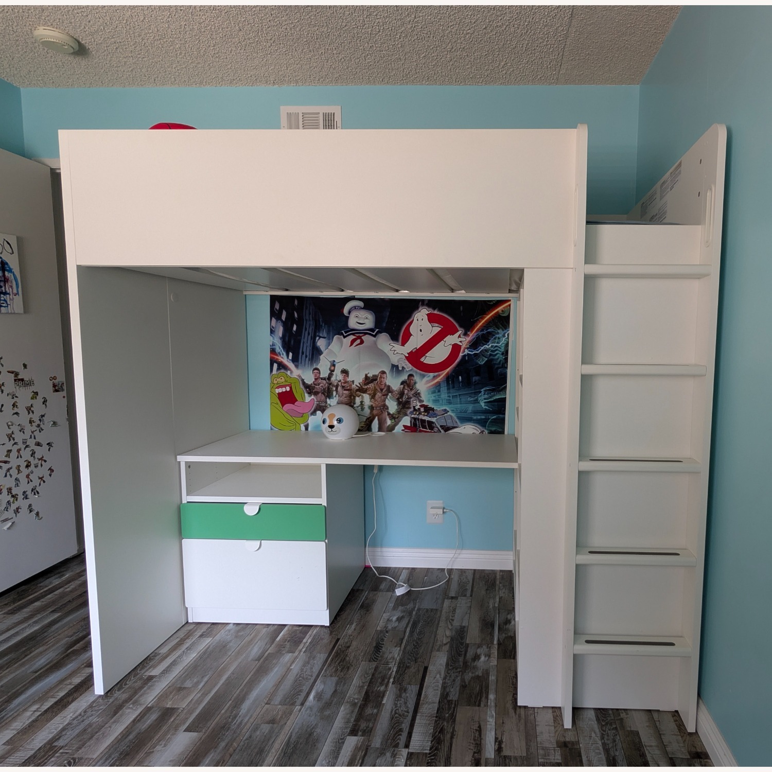 Smastad Kids Loft Bed With Desk - image-3