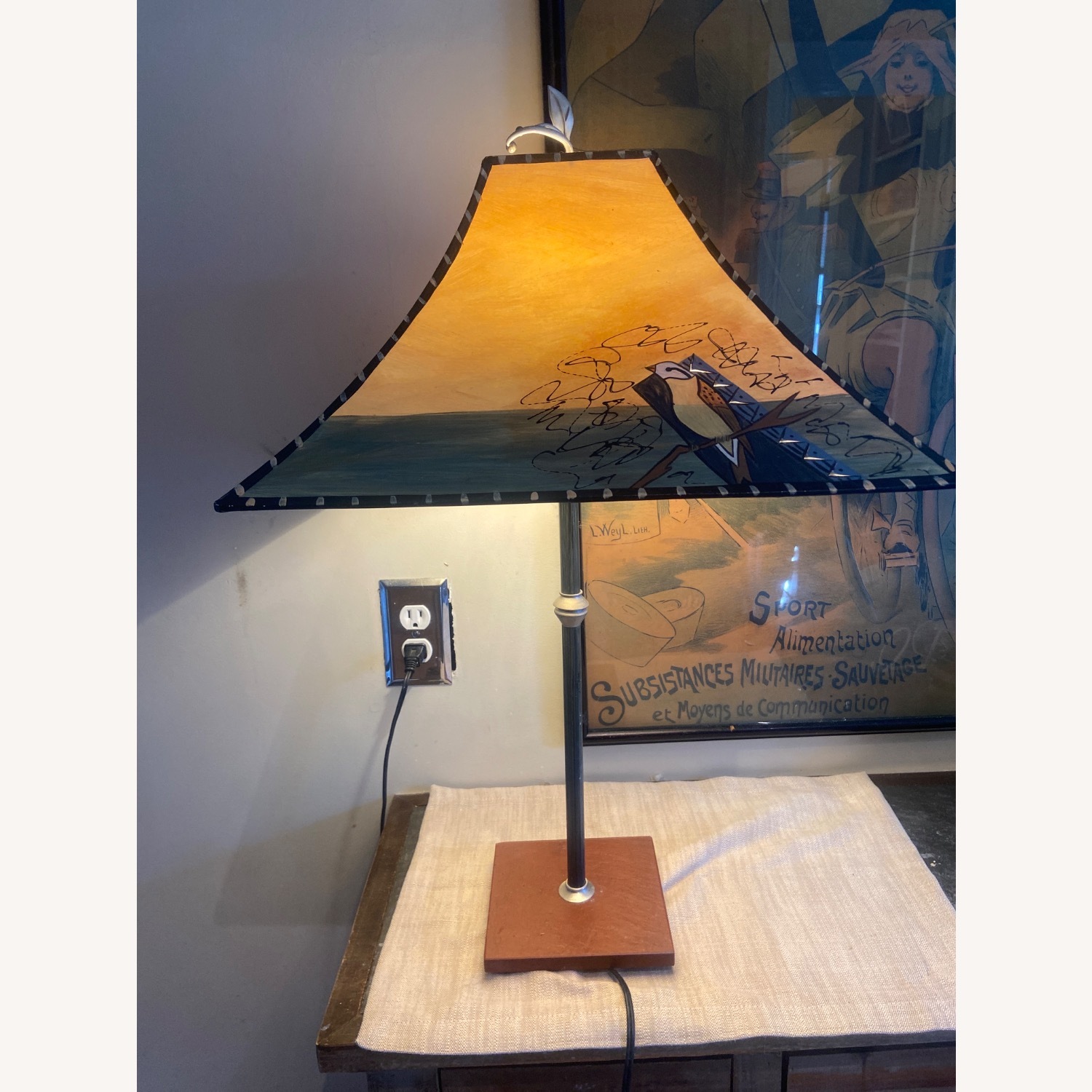 Hand-made Lamp, Shade Different on Each Side - image-2