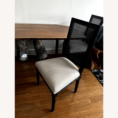 Used Restoration Hardware French Contemporary Square Fabric Dining Side Chair for sale on AptDeco