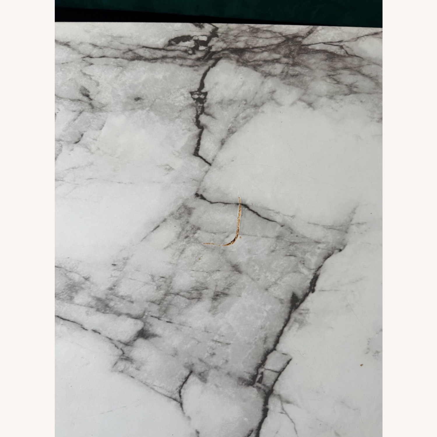 Marble Top Coffee Table with Gold Frame - image-3