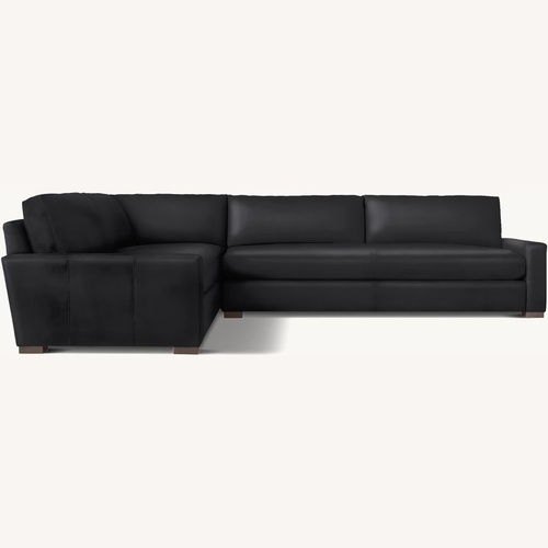 Used Restoration Hardware Maxwell Leather Left-Arm Bench Seat L-Sectional for sale on AptDeco