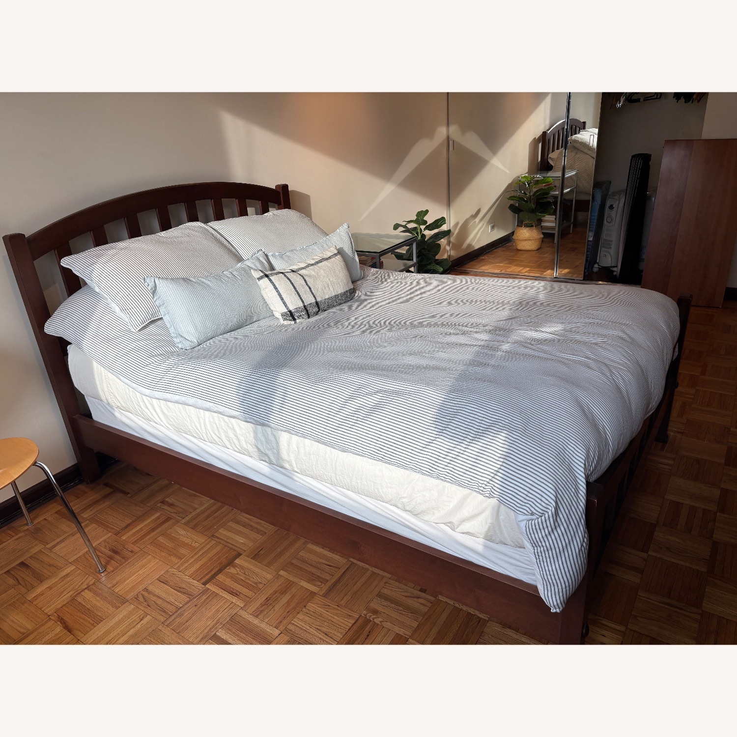 Sturdy Wooden Full Size Bed - image-1