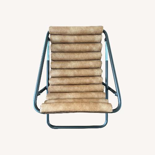 Used West Elm Channeled Sling Chair - Vegan Leather for sale on AptDeco