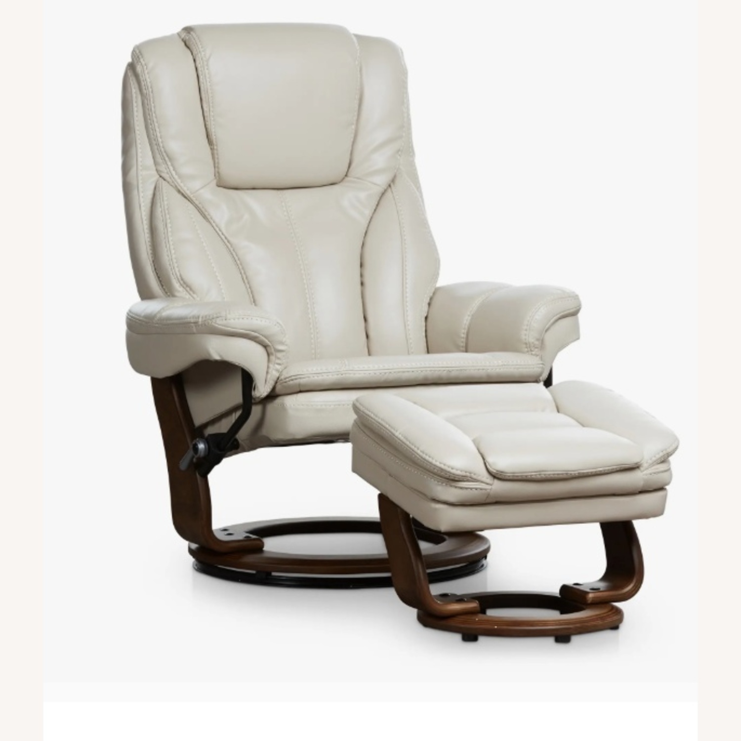 Perkins Taupe Micro Recliner & Ottoman - image-4