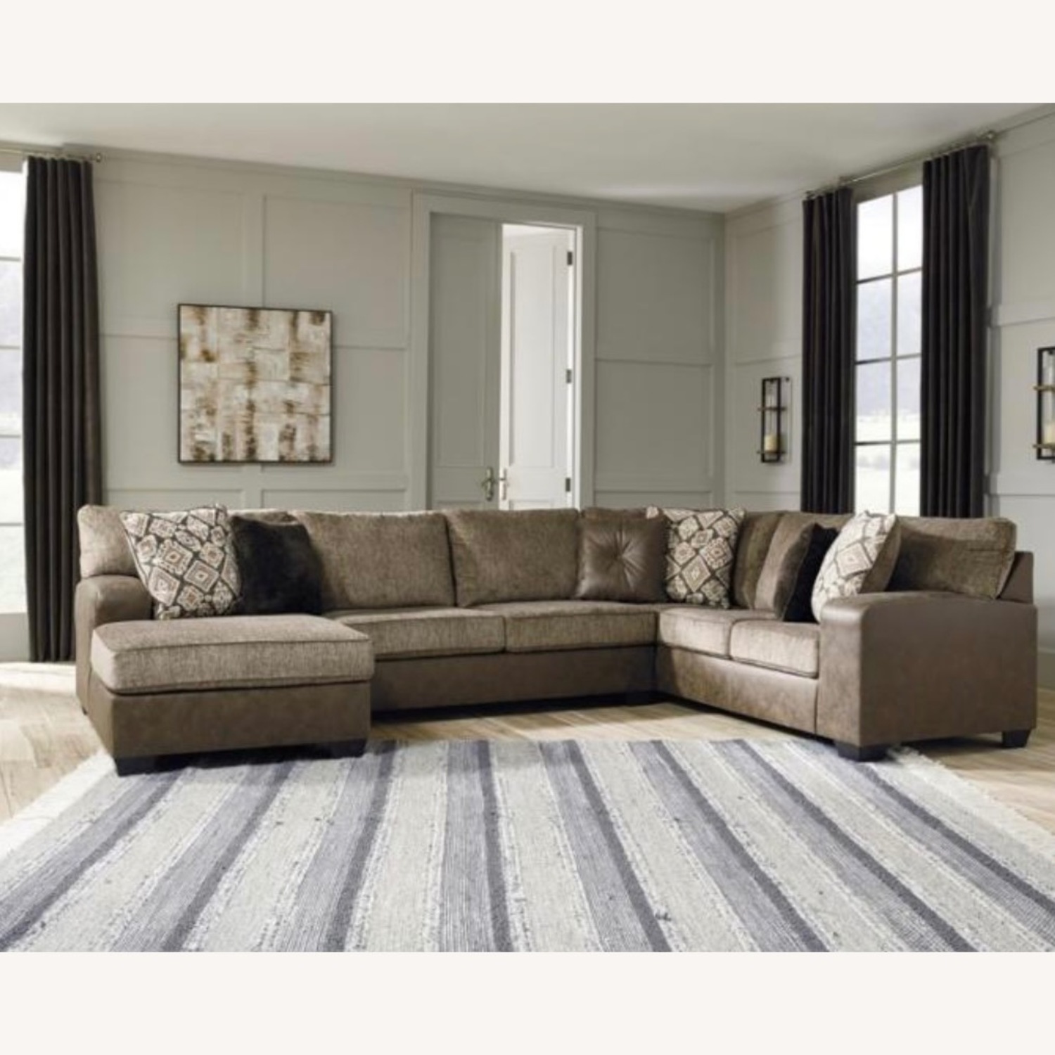 Ashley Furniture Abalone Sectional with Chaise - image-1