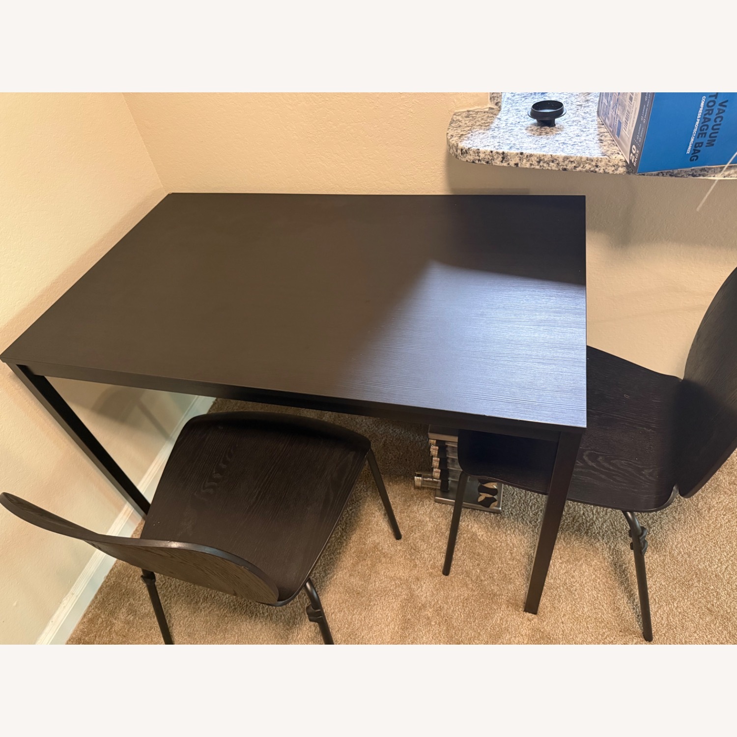 IKEA SANDSBERG Black 2 Person Dining Table - image-1