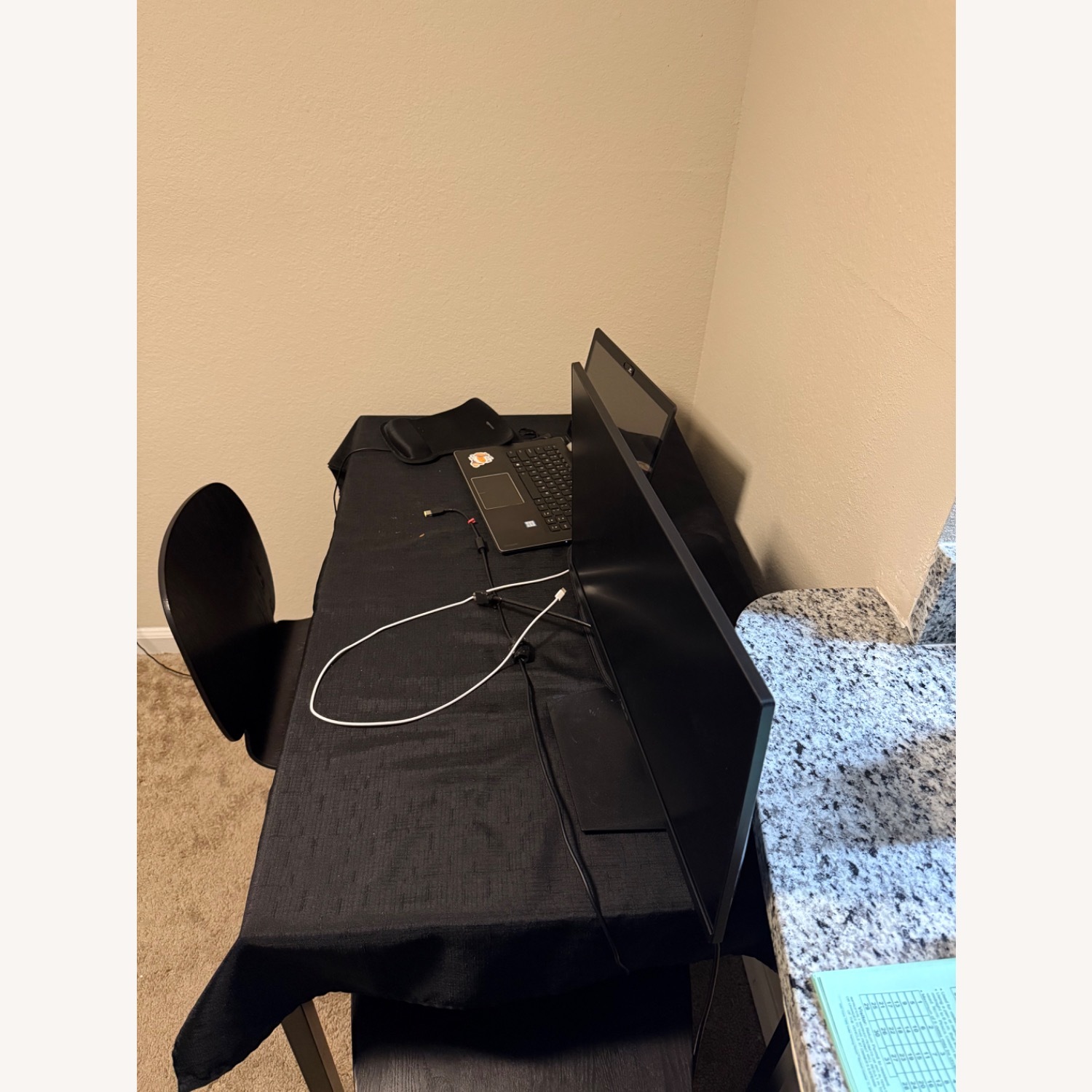 IKEA SANDSBERG Black 2 Person Dining Table - image-2