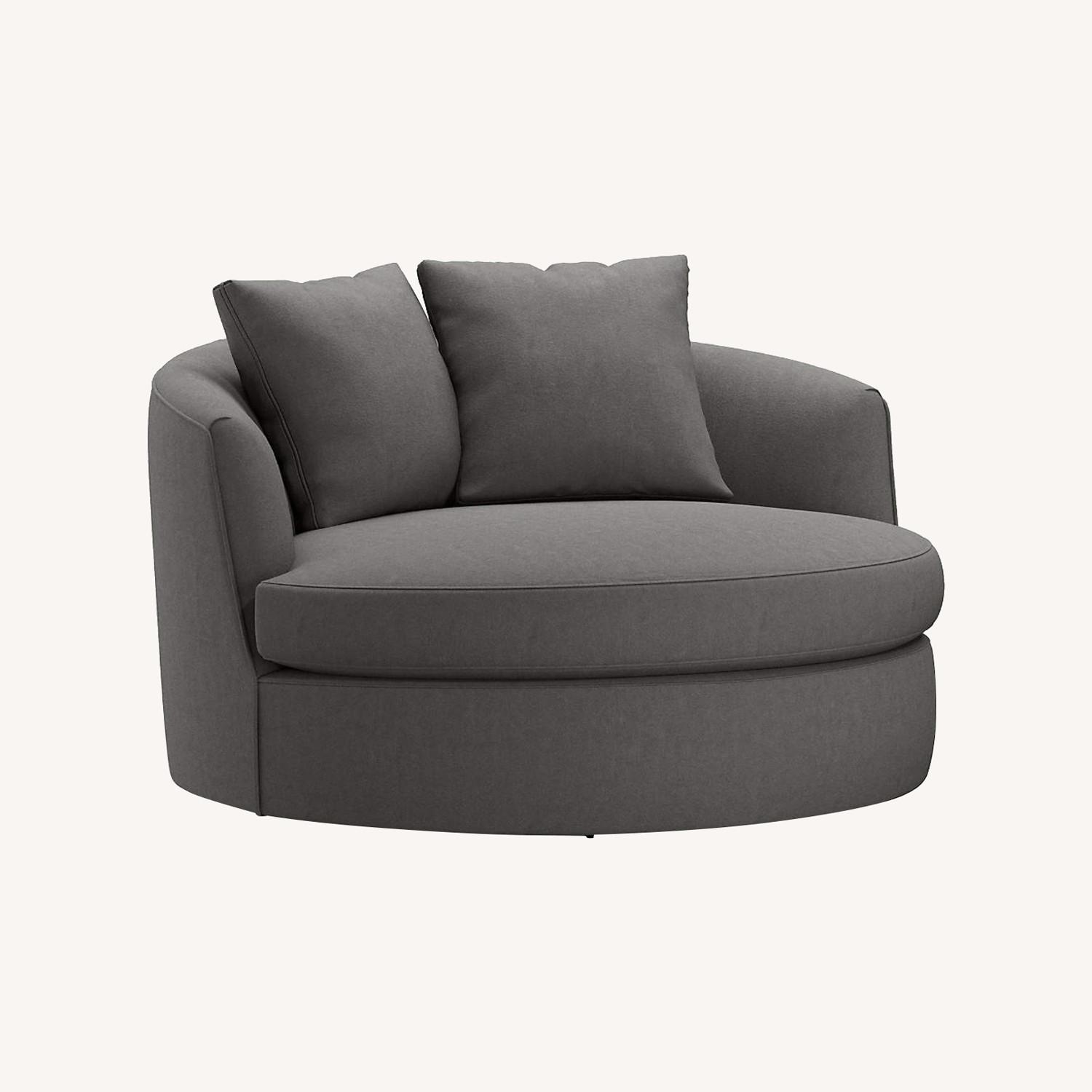 Crate & Barrel Tillie Grande Swivel Chair - image-0
