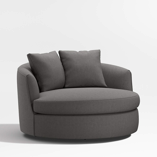 Used Crate & Barrel Tillie Grande Swivel Chair for sale on AptDeco