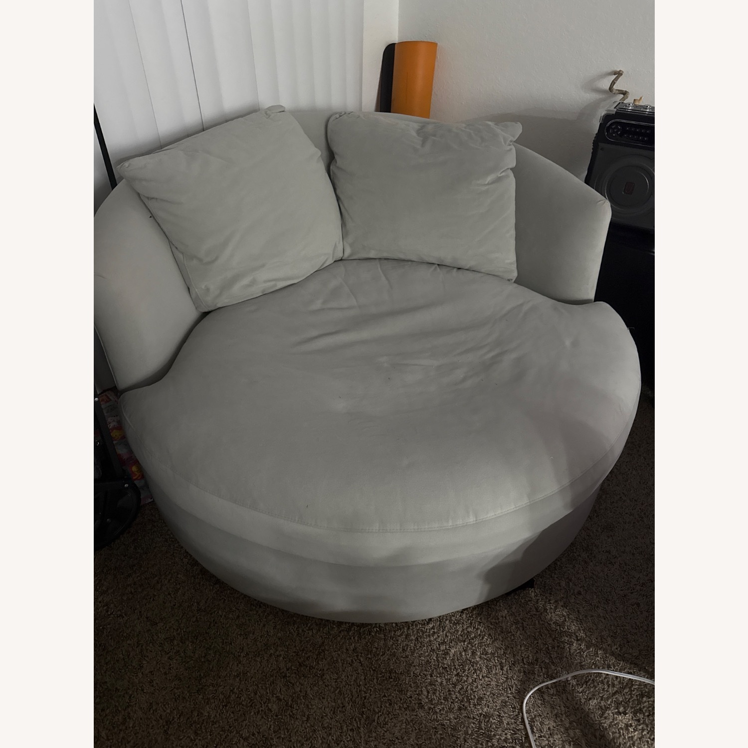 Crate & Barrel Tillie Grande Swivel Chair - image-1