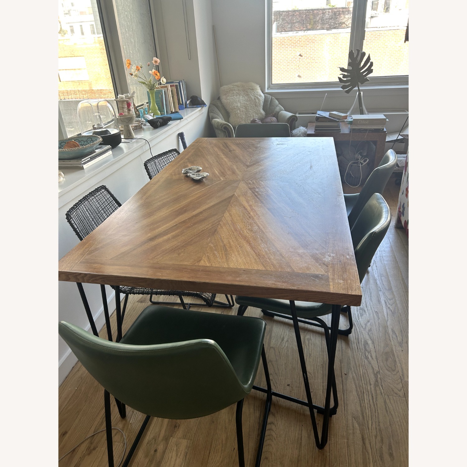 Lasher Dark Wood Dining Room Table - image-1