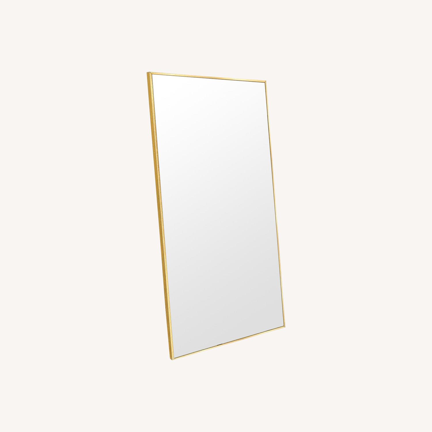 Rectangular Frame Aluminum Alloy Gold Oversized Standing Mirror - image-0