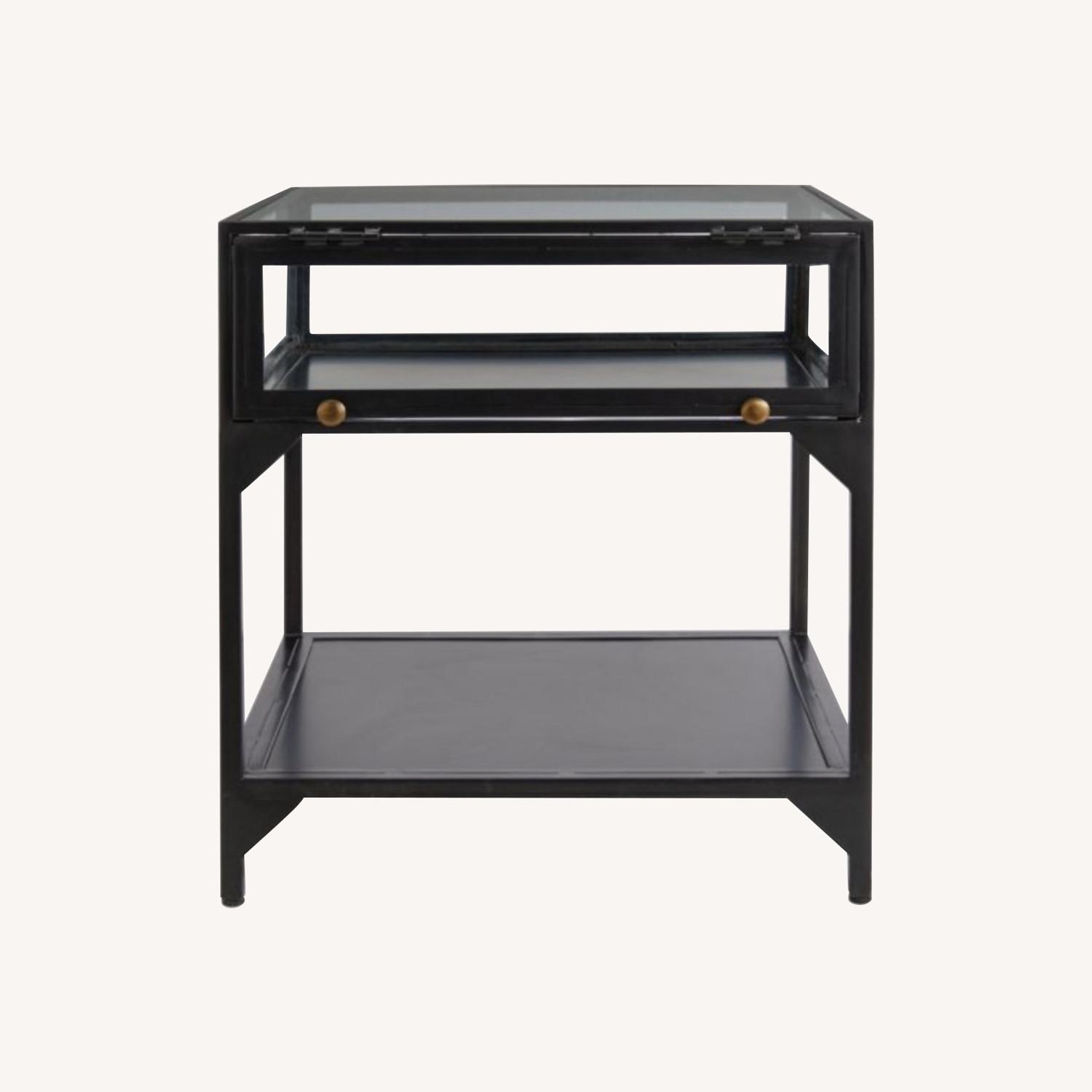 Crate & Barrel Ventana Glass end table - image-0