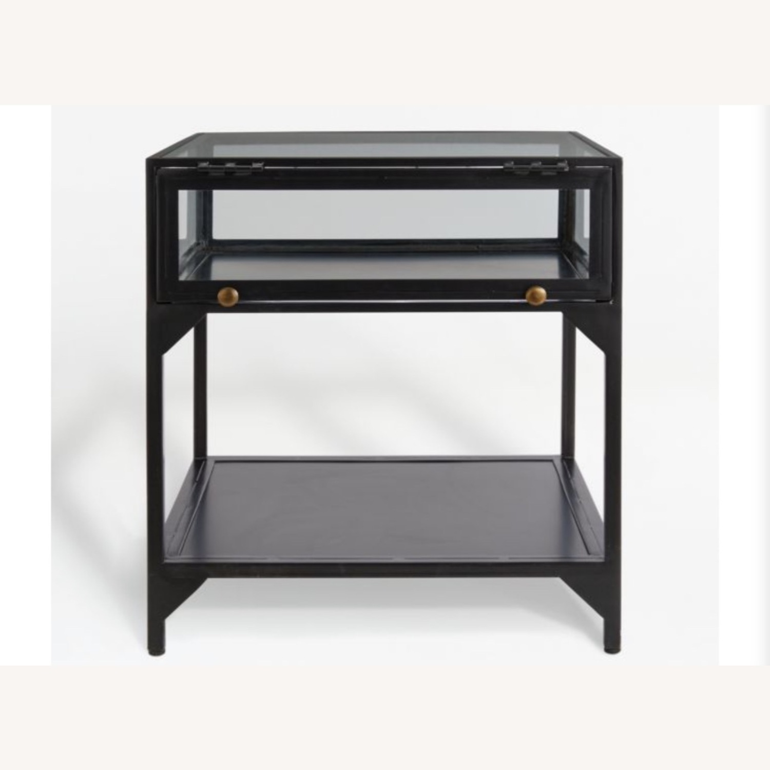 Crate & Barrel Ventana Glass end table - image-1