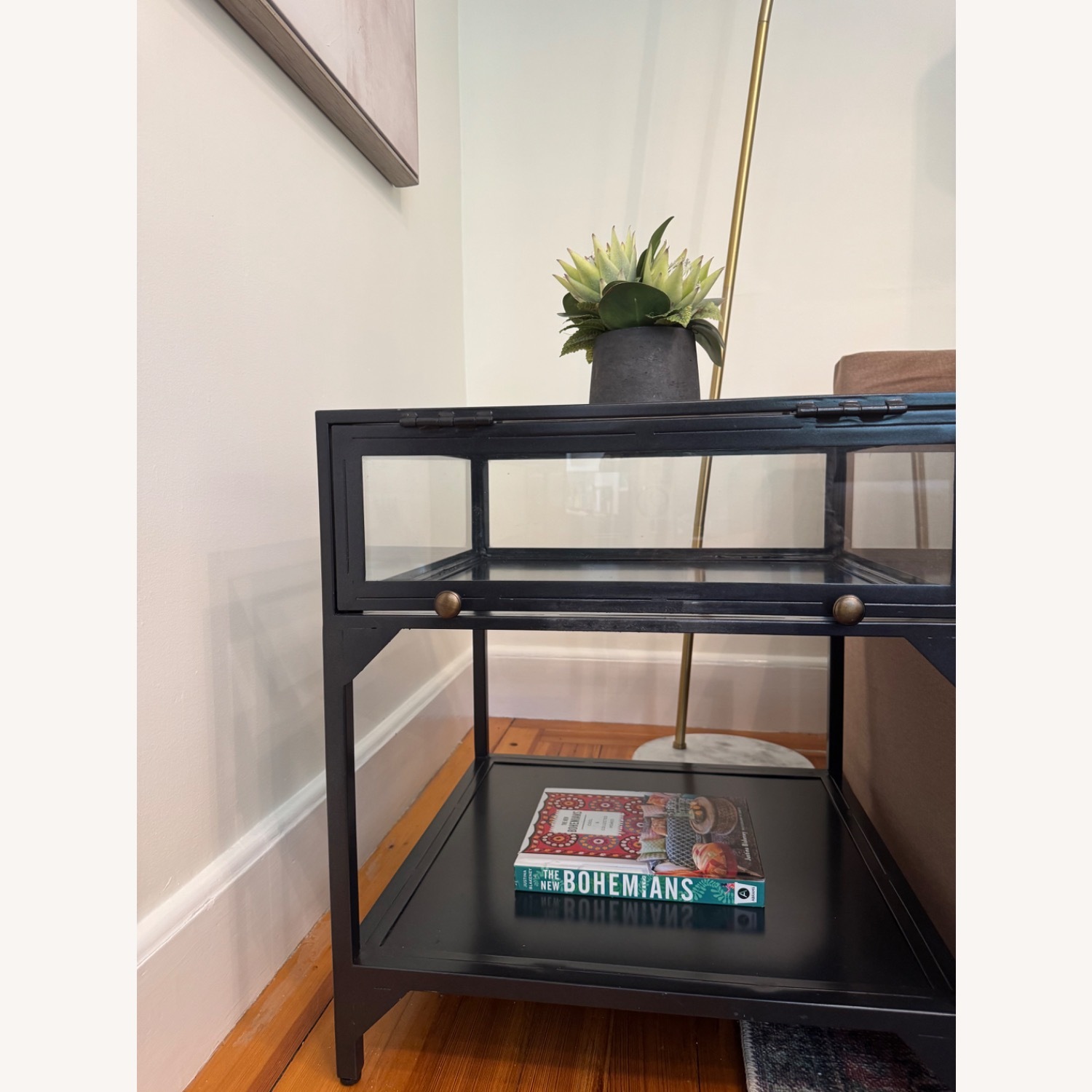 Crate & Barrel Ventana Glass end table - image-5