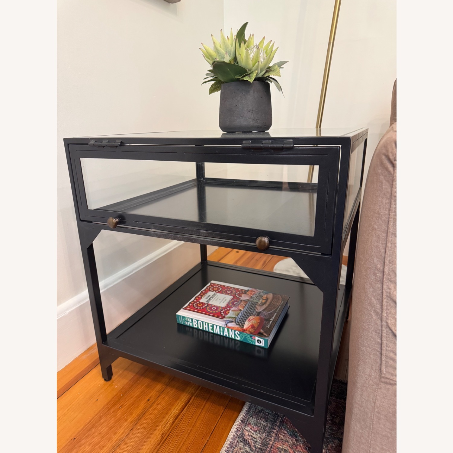 Crate & Barrel Ventana Glass end table - image-3