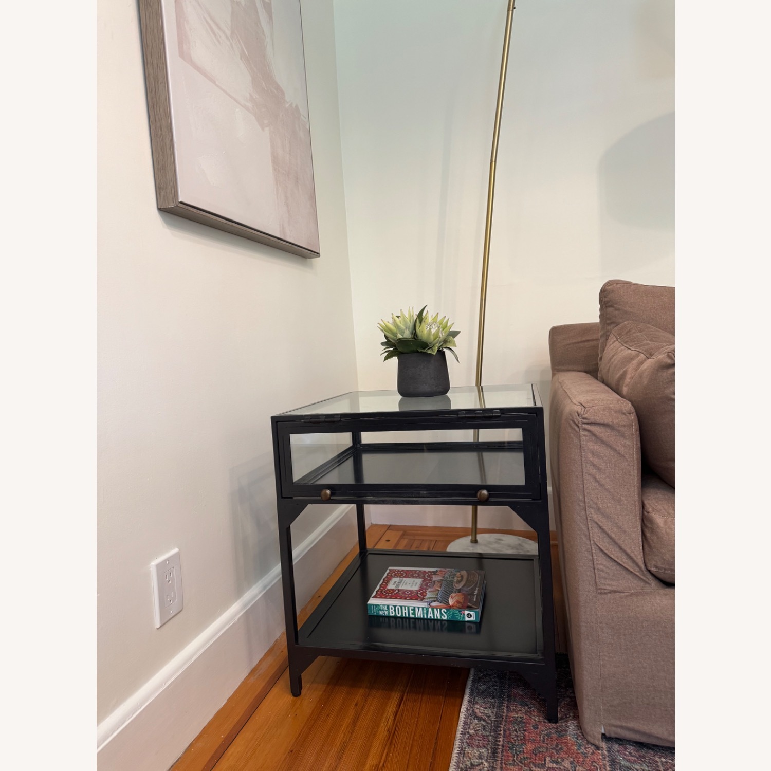 Crate & Barrel Ventana Glass end table - image-2