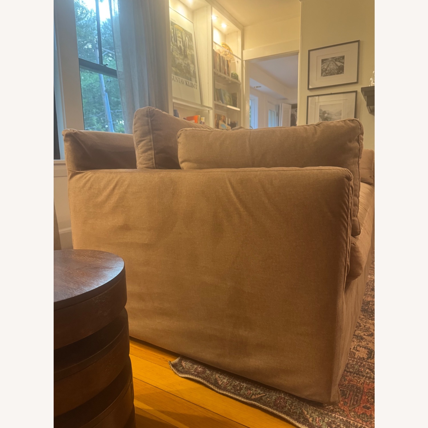 Liza ModernClassic Slip Covered Sofa - image-3