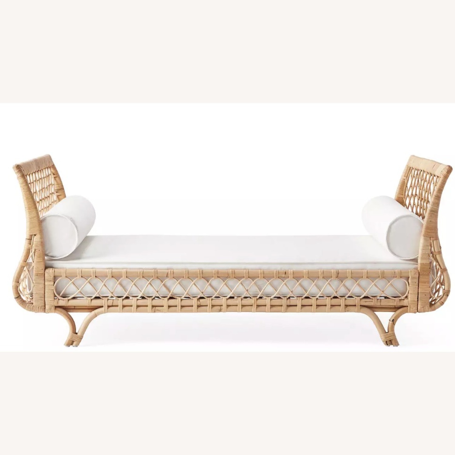 Serena & Lily Avalon Rattan Daybed Blue Striped - image-0