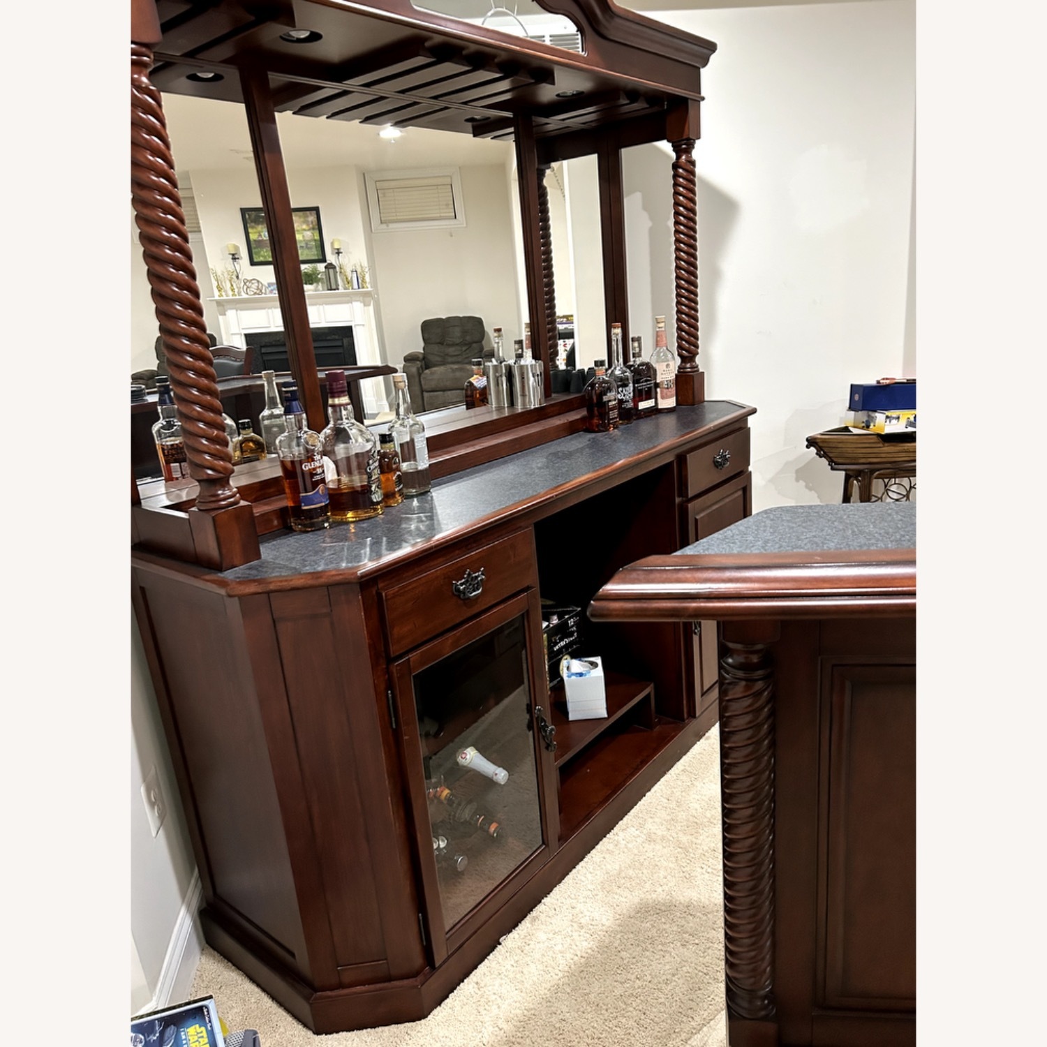 Wooden Bar with 2 Stools - image-6