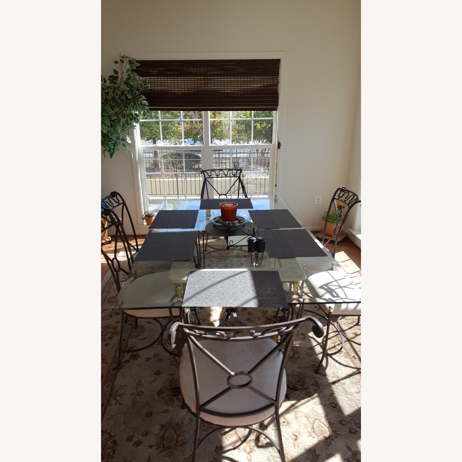 Dining Room Set With Glass Table Top  - image-3